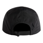 Black Omnia running hat, back with adjustable strap